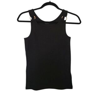 Black Gold Strap Tank Top